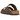 Birkenstock Arizona Birko-Flor Dark Brown baskets vue de profil avec deux sangles réglables, boucles en métal classiques et semelle anatomique