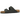 Birkenstock Arizona Birko-Flor Black baskets en vue latérale avec deux lanières noires, boucles en métal et semelle intérieure en liège