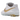 Nike Cryoshot Tiempo Legend Ronaldinho Touch of Gold baskets en vue sous angle avec tige en cuir blanc et details dores