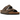 Birkenstock Arizona Birkibuc Mocha baskets vue latérale avec ses brides marron distinctives, ses boucles argentées et sa semelle anatomique en liège