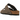 Birkenstock Arizona Birkibuc Mocha baskets vue latérale avec deux brides marron aspect daim, semelle intérieure en liège et boucles réglables.