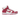 Nike SB Dunk High Orange Label Sweet Beet baskets profil latéral avec tige en cuir rouge foncé et swoosh blanc
