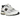 New Balance 2002R White Black Gold Metallic baskets de profil avec une empeigne en mesh blanc, des superpositions noires et des details dores