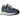 New Balance 327 Denim baskets en vue laterale avec des empiècements en denim bleu, une semelle intercalaire blanche et une semelle extérieure crantée