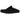 Baskets Birkenstock Boston Black Suede Narrow Fit en vue latérale avec tige en daim noir, semelle en liège et boucle réglable sur le côté