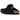 Birkenstock Boston Black Suede Narrow Fit baskets vue latérale avec suède noir doux, boucle classique, semelle intermédiaire en liège et assise plantaire.