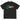 Corteiz Allstartz Italia Tee Black baskets vue de face en coton noir avec graphique rouge et blanc et col ras du cou classique.