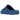 Yeezy Slide YZY YS-01 Blue baskets vue latérale avec design moulé en mousse bleu mat, large sangle sur l'avant-pied et semelle rainurée