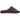 Yeezy Slide YZY YS-01 Fudge baskets vue latérale dans un coloris brun foncé avec une semelle dentelée et un design minimaliste