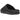 Yeezy Slide YZY YS-01 Black baskets vue de profil avec un design minimaliste en mousse EVA noire mate moulée et une semelle extérieure crantée.