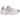ASICS Gel-1130 White Taro Purple baskets de profil avec une tige en mesh blanc, des détails violet et des lacets