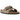 Birkenstock Arizona Soft Footbed Suede Taupe baskets, vue latérale avec deux brides larges en daim beige, boucles métalliques et semelle anatomique.