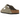 Birkenstock Arizona Soft Footbed Suede Taupe baskets vue angulaire avec lanières en daim beige, boucles réglables et assise plantaire anatomique.