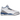 Jordan 3 Retro True Blue baskets en vue sous angle avec tige en cuir blanc, détails bleus et imprimé éléphant emblématique
