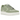 A Bathing Ape Bape Sta Green baskets en vue laterale avec une tige en cuir vert et blanc, un logo etoile et des lacets blancs
