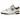 New Balance 550 White Dark Olivine baskets en profil latéral avec une tige en cuir blanc, des détails verts et des lacets