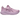 ASICS Gel-Nimbus 27 Light Ube Dark Ube baskets en profil latéral avec une tige en mesh violet et semelle