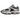 New Balance Abzorb 2000 Silver Metallic-Faded Black baskets de profil avec une tige en mesh argenté et des détails noirs
