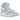 Jordan 1 High Method of Make Hydrogen Blue baskets en vue laterale avec du cuir bleu clair et des coutures