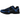 Nike Zoom Vomero 5 Black Court Blue baskets en vue laterale avec une tige en mesh noir et des details bleus