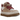 UGG Lowmel Driftwood Biking Red baskets de profil avec une tige rouge et marron, des lacets et une semelle blanche