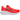 ASICS Gel-Nimbus 27 Flash Red Black baskets de profil avec une tige rouge et noire et une semelle amortissante