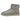 UGG Classic Mini II Boot Goat baskets vue latérale angulaire avec daim beige doux, doublure chaude et semelle plate robuste pour l'hiver