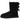 UGG Bailey Bow II Boot Black baskets en daim noir, vue latérale avec deux nœuds à l'arrière, doublure douce et semelle extérieure robuste