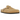 Birkenstock Boston Suede Latte Cream baskets vue latérale en daim couleur crème avec semelle en liège et bride ajustable à boucle métallique