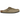 Birkenstock Boston Braided Suede Taupe baskets vue de profil, en daim beige avec détail de bride tressée, boucle et semelle en liège.