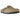 Baskets Birkenstock Boston Braided Suede Taupe vue latérale avec détail de bride tressée, tige en daim et semelle intercalaire en liège