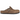 Birkenstock Boston Soft Footbed Suede Dark Tea Tonal baskets vue latérale dans une teinte tonale marron thé foncé en suède avec bride réglable.