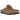 Birkenstock Boston Soft Footbed Suede Dark Tea Tonal baskets vue de profil avec empeigne en daim marron foncé et semelle intérieure en liège