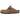 Birkenstock Boston Soft Footbed Suede Dark Tea Tonal baskets vue latérale en daim marron foncé avec bride ajustable et semelle en liège classique