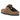 Birkenstock Boston Soft Footbed Suede Dark Tea Tonal baskets vue latérale avec tige en daim marron foncé, boucle ton sur ton et semelle en liège.