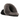 UGG Scuffette II Slipper Black Grey baskets vue de côté avec tige en daim noir, doublure grise et semelle extérieure plate
