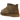 UGG Classic Ultra Mini Boot Antilope baskets en vue angulaire, conçues en daim marron clair avec une boucle au talon et intérieur doux
