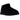 UGG Classic Ultra Mini Boot Black baskets vue latérale avec empeigne en daim noir, logo UGG classique au talon et doublure douce