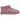 UGG Classic Ultra Mini Boot Dusty Orchid baskets profil latérale en daim violet pâle avec une coupe basse et une doublure intérieure
