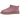 UGG Classic Ultra Mini Boot Dusty Orchid baskets vue latérale en daim doux de couleur violet clair avec une semelle extérieure confortable.