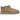 UGG Classic Ultra Mini Boot Sand baskets en vue angulaire montrant le daim beige doux et la coupe basse caractéristique au niveau de la cheville