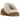 UGG Disquette Slipper Chestnut baskets vue sous un angle élégant avec daim doux, talon ouvert, semelle compensée et logo distinctif visible