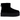 UGG Classic Mini Platform Boot Black baskets vue de profil avec empeigne en daim noir, logo UGG classique au talon et semelle plateforme épaisse