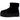 UGG Classic Mini Platform Boot Black baskets vue latérale avec tige en daim noir, bout arrondi et semelle plateforme épaisse