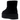 UGG Classic Mini Platform Boot Black baskets en vue inclinée avec empeigne en daim noir, semelle plateforme épaisse et doublure en UGGplush.