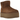 UGG Classic Mini Platform Boot Chestnut baskets vue angulaire, en daim marron avec une semelle plateforme épaisse et doublure douce