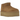 UGG Classic Ultra Mini Platform Boot Chestnut baskets vue angulaire avec tige en daim marron châtaigne et semelle plateforme épaisse.