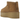 UGG Classic Ultra Mini Platform Boot Chestnut baskets vue latérale anglée avec empeigne en daim marron, semelle plateforme épaisse et logo UGG