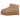 UGG Classic Ultra Mini Platform Boot Sand baskets vue sous un angle montrant une empeigne en daim couleur sable et l'épaisse semelle compensée.