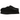 UGG Tazz Slipper Heritage Braid Black baskets de profil, conçues en daim noir avec bordure tressée et semelle plateforme épaisse en mousse EVA